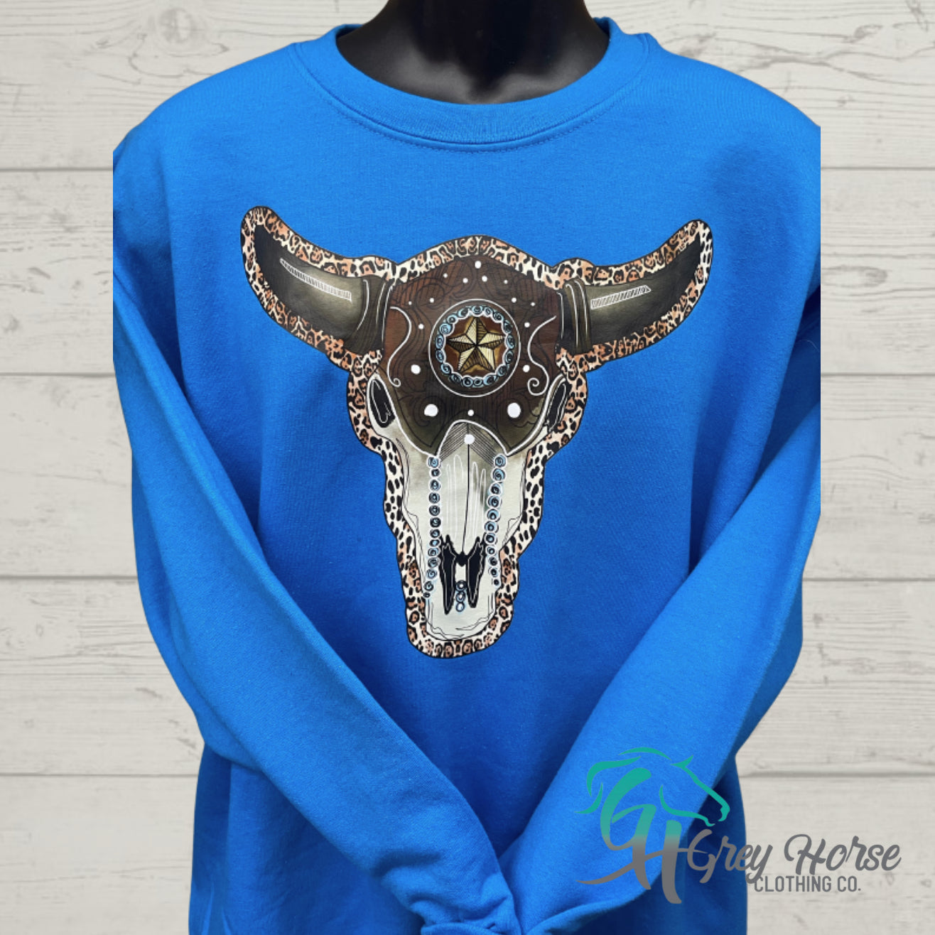 GH Adult Crewneck - Royal Blue, Longhorn