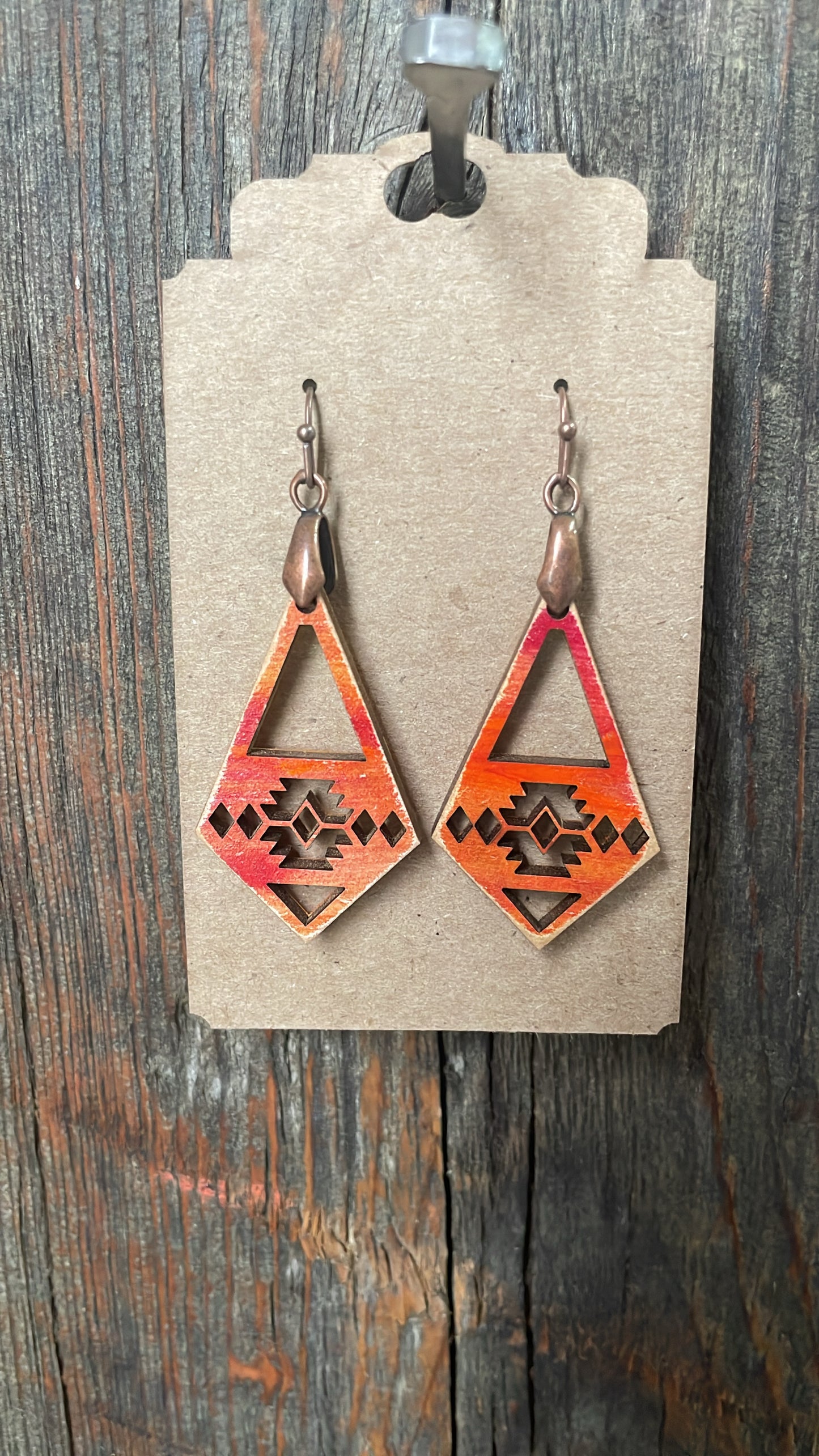 GH Earrings - Laser Cut Wood - Western Diamonds