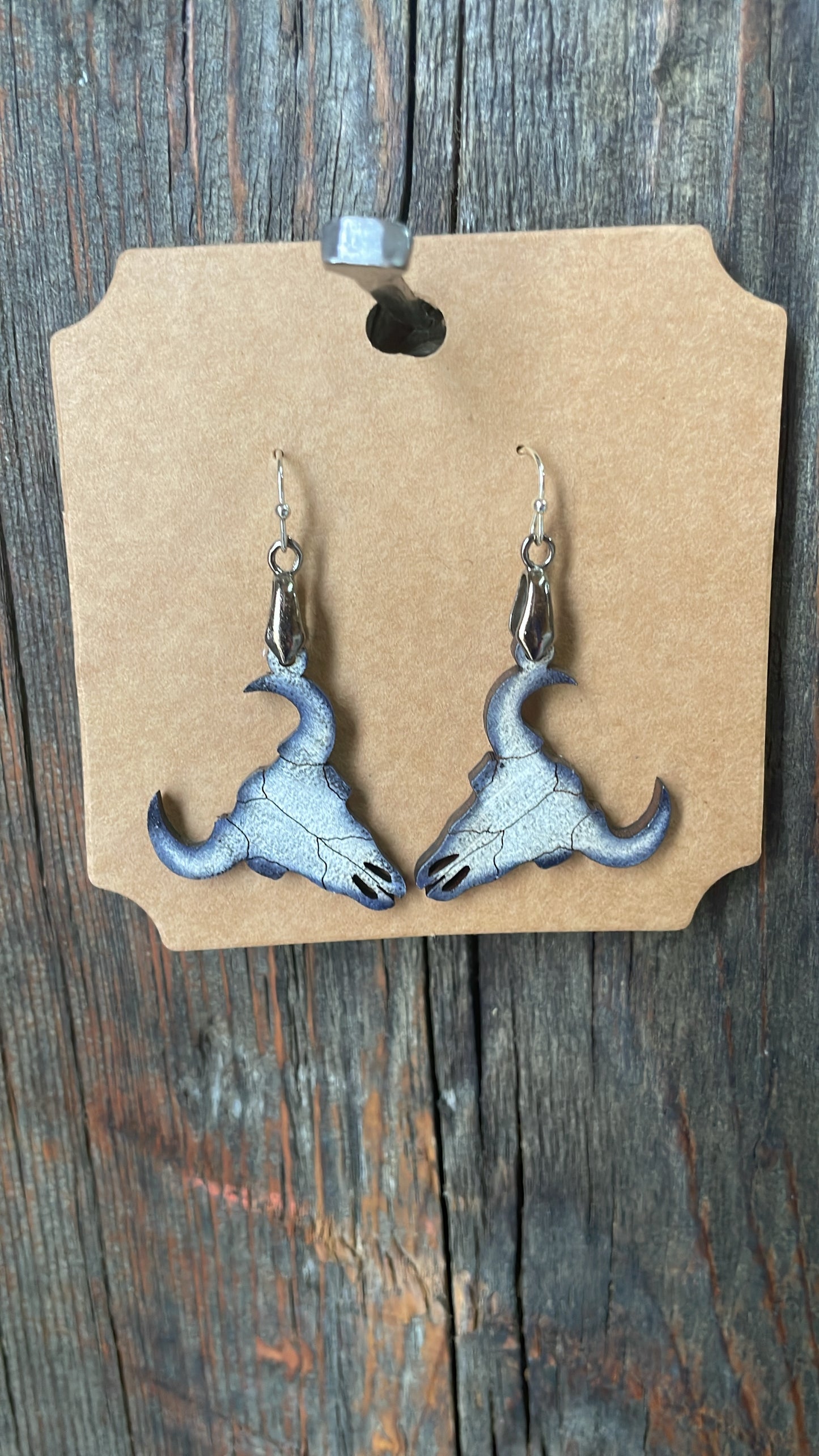 GH Earrings - Laser Cut Wood - Longhorns