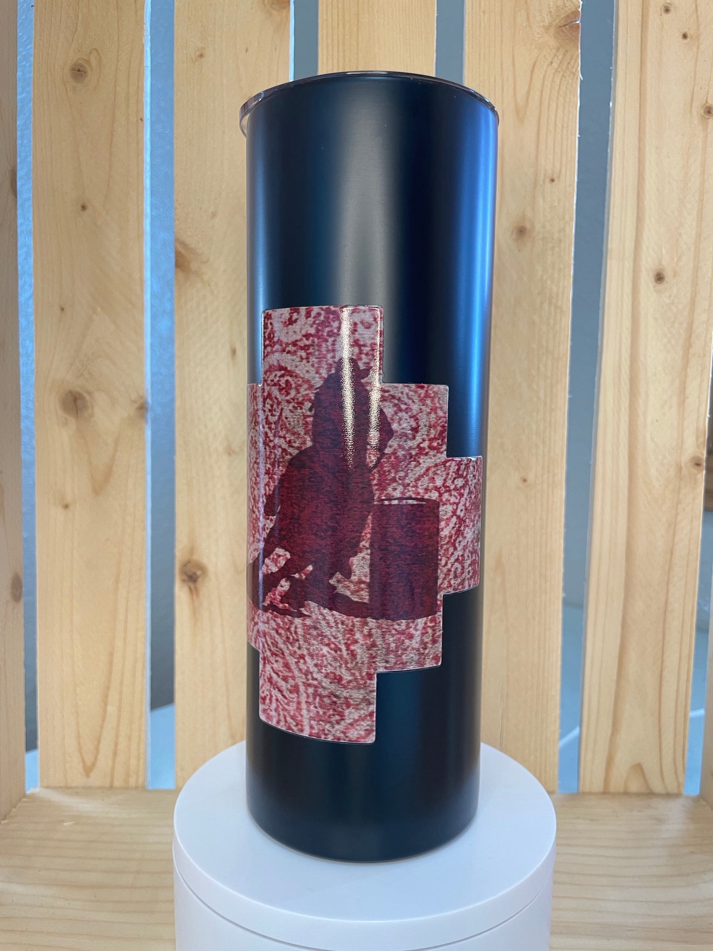 GH 20oz Tumbler - Black - Burgundy Barrel Racer