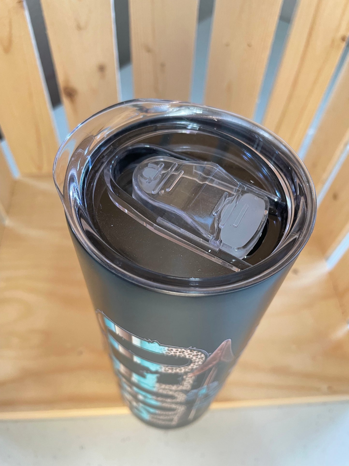 GH 20oz Tumbler - Black - Teal Rodeo Mom