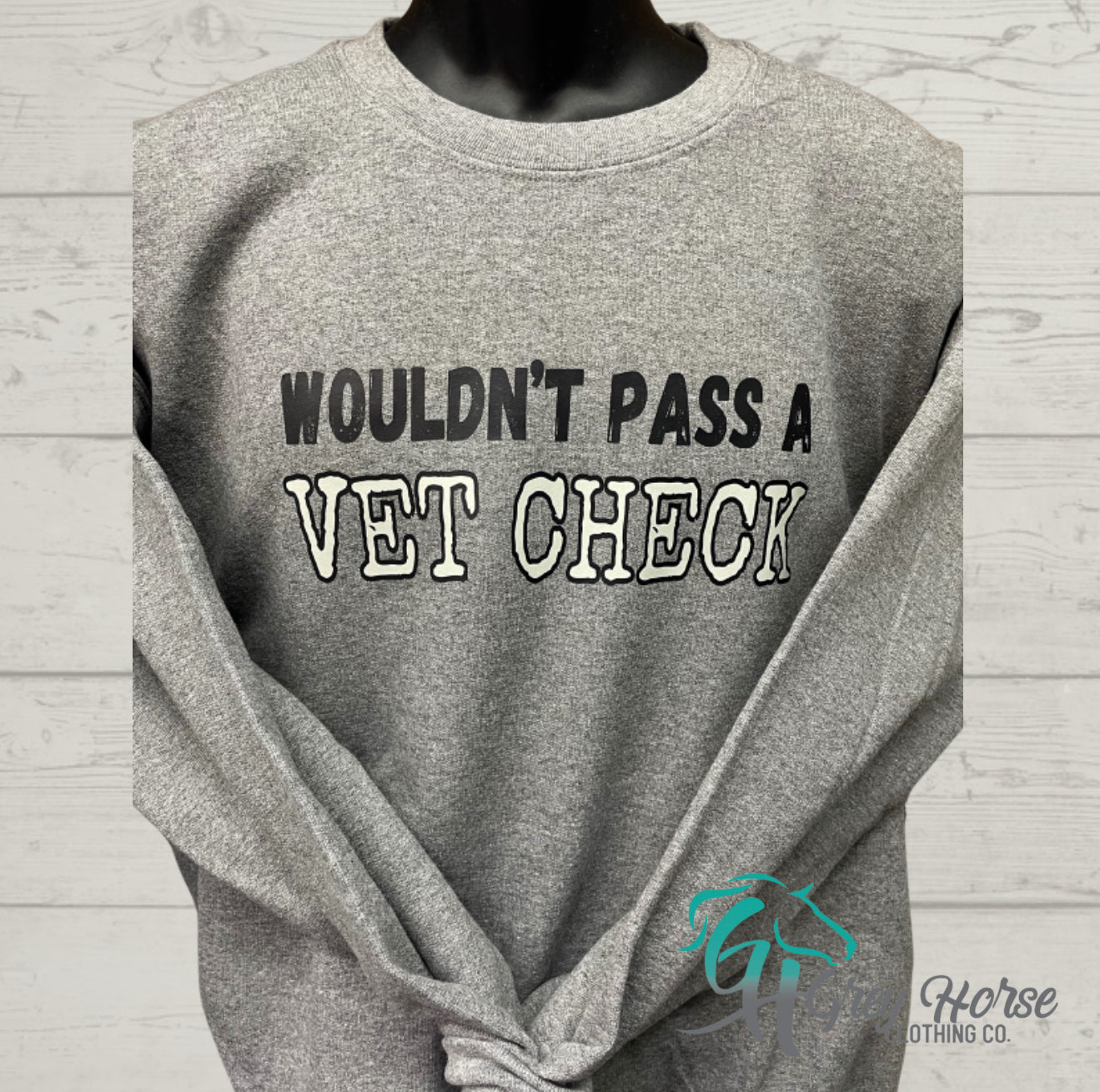 GH Adult Crewneck - Heather Grey, Vet Check
