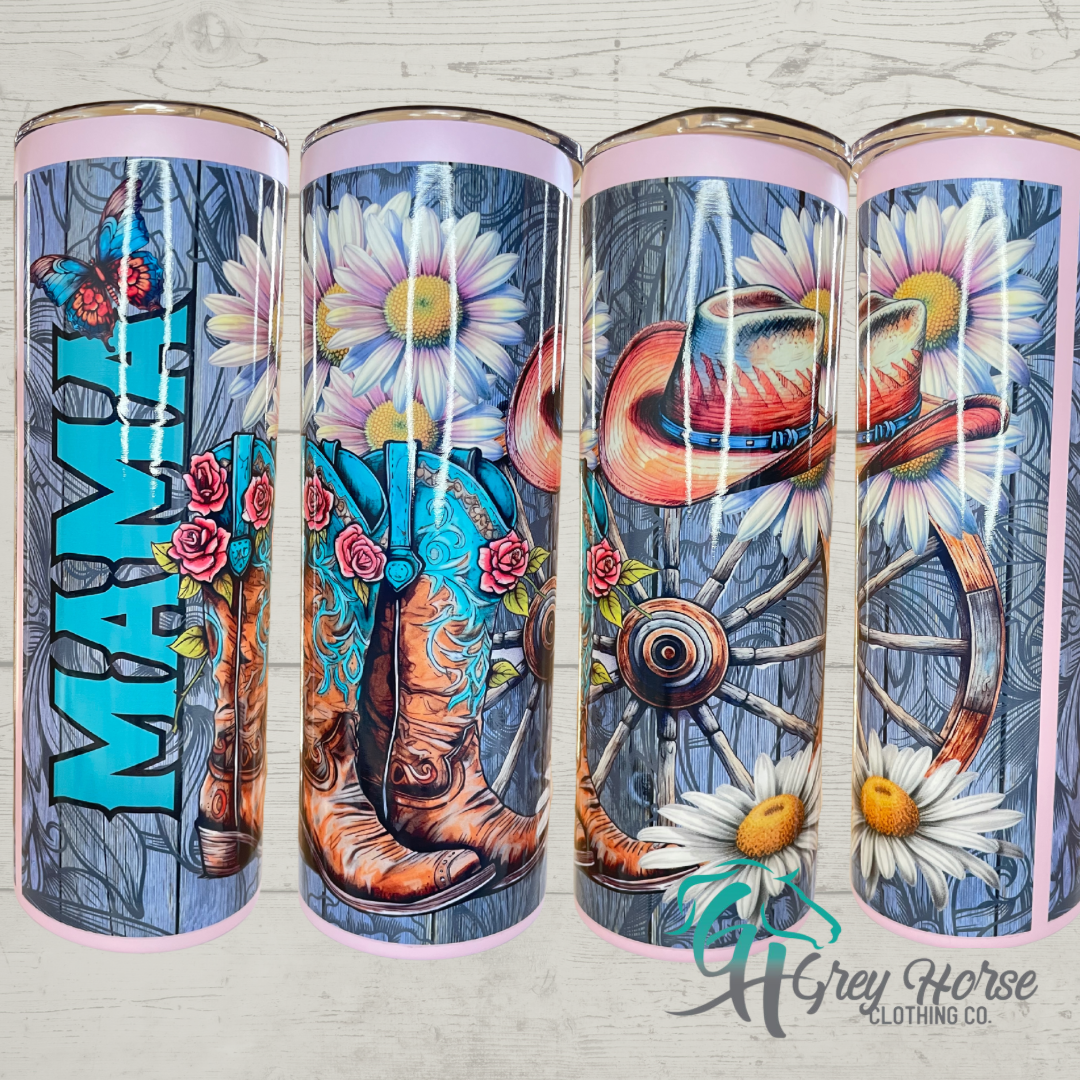 GH 20oz Skinny Tumbler - Pink - Barnwood Mama