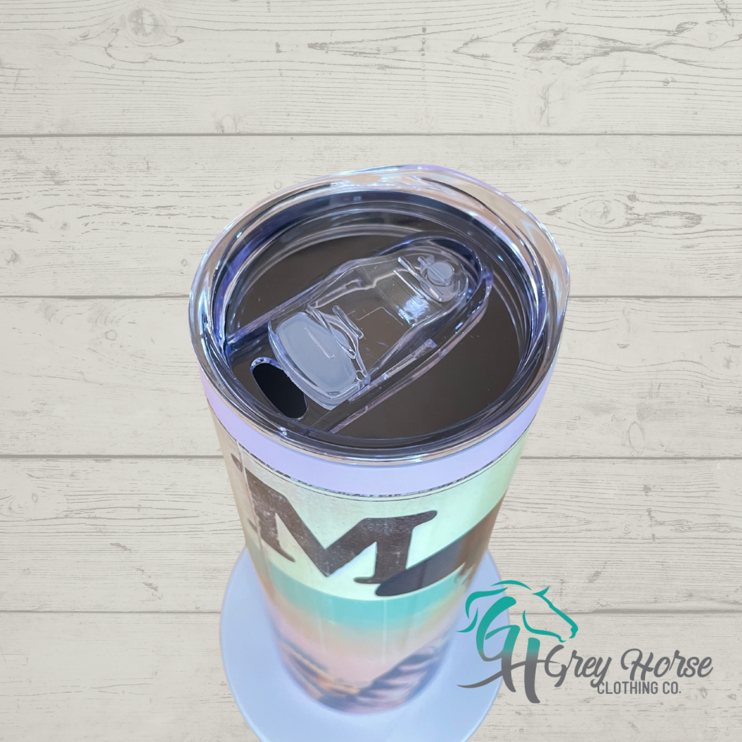 GH 20oz Skinny Tumbler - Pink - Sunrise Cowgirl Mama