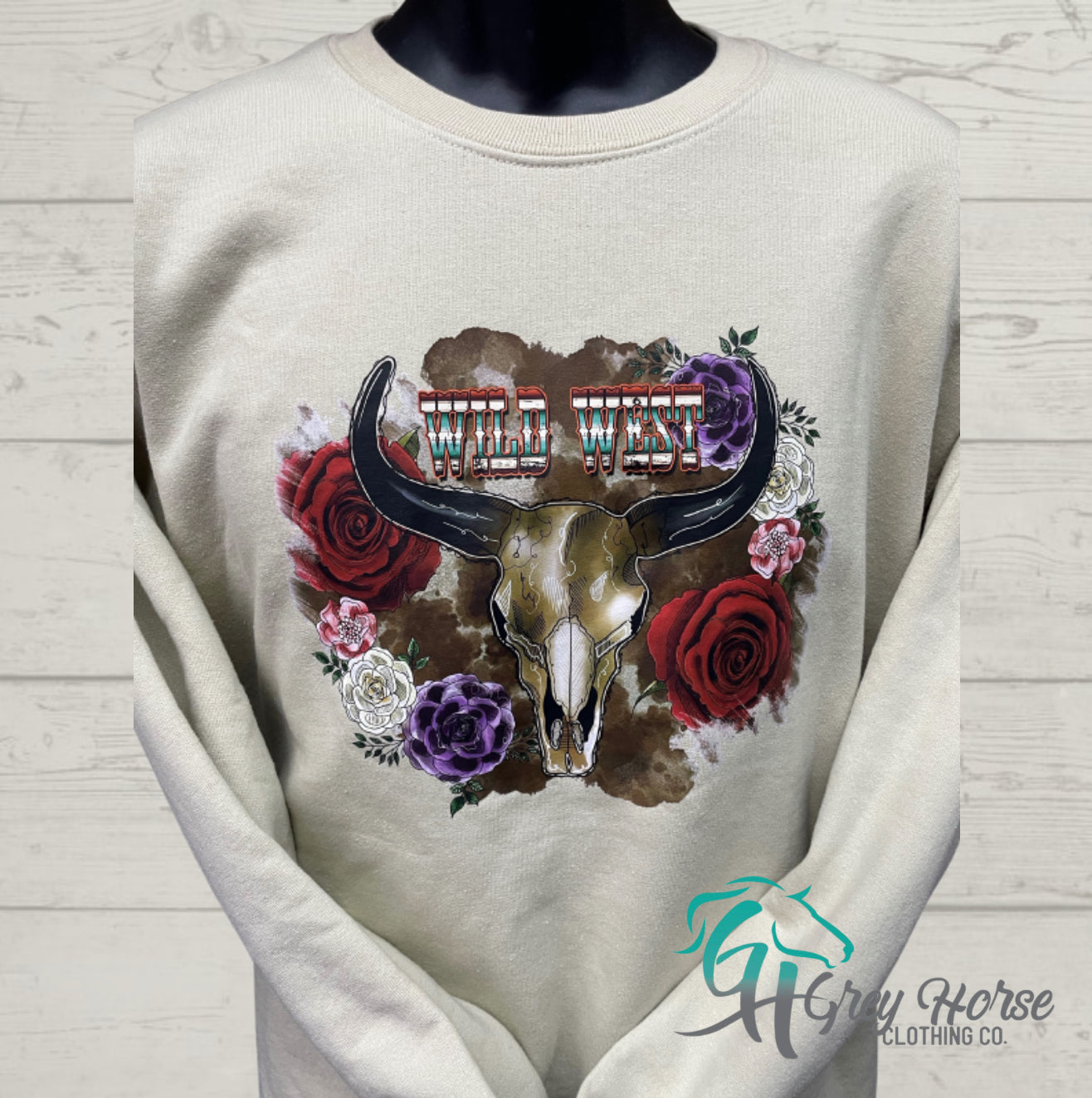 GH Adult Crewneck - Sand, Wild West