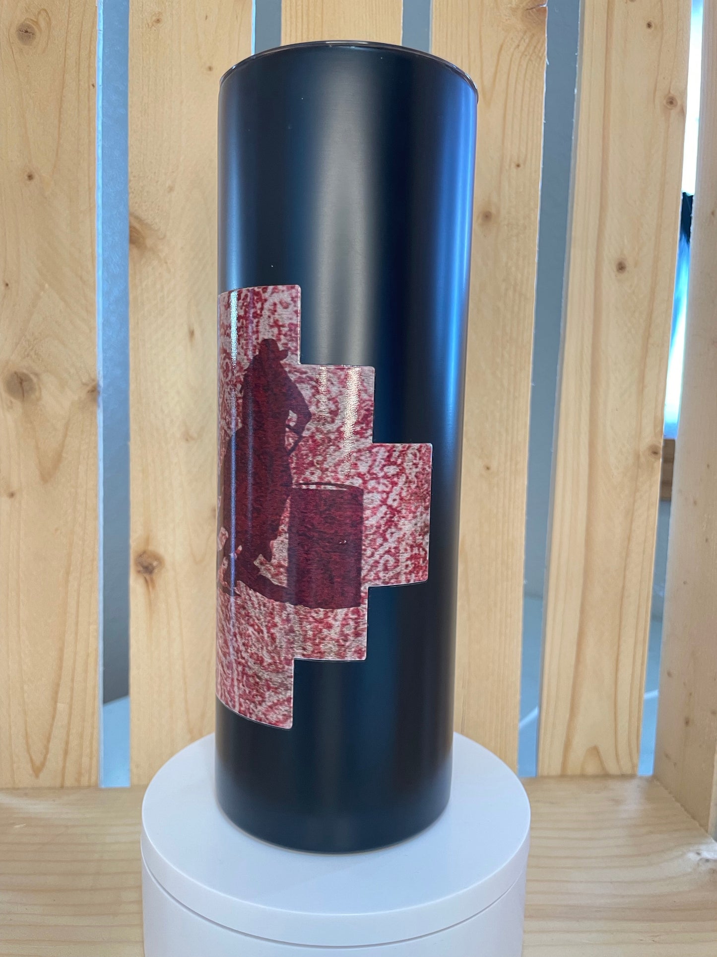 GH 20oz Tumbler - Black - Burgundy Barrel Racer