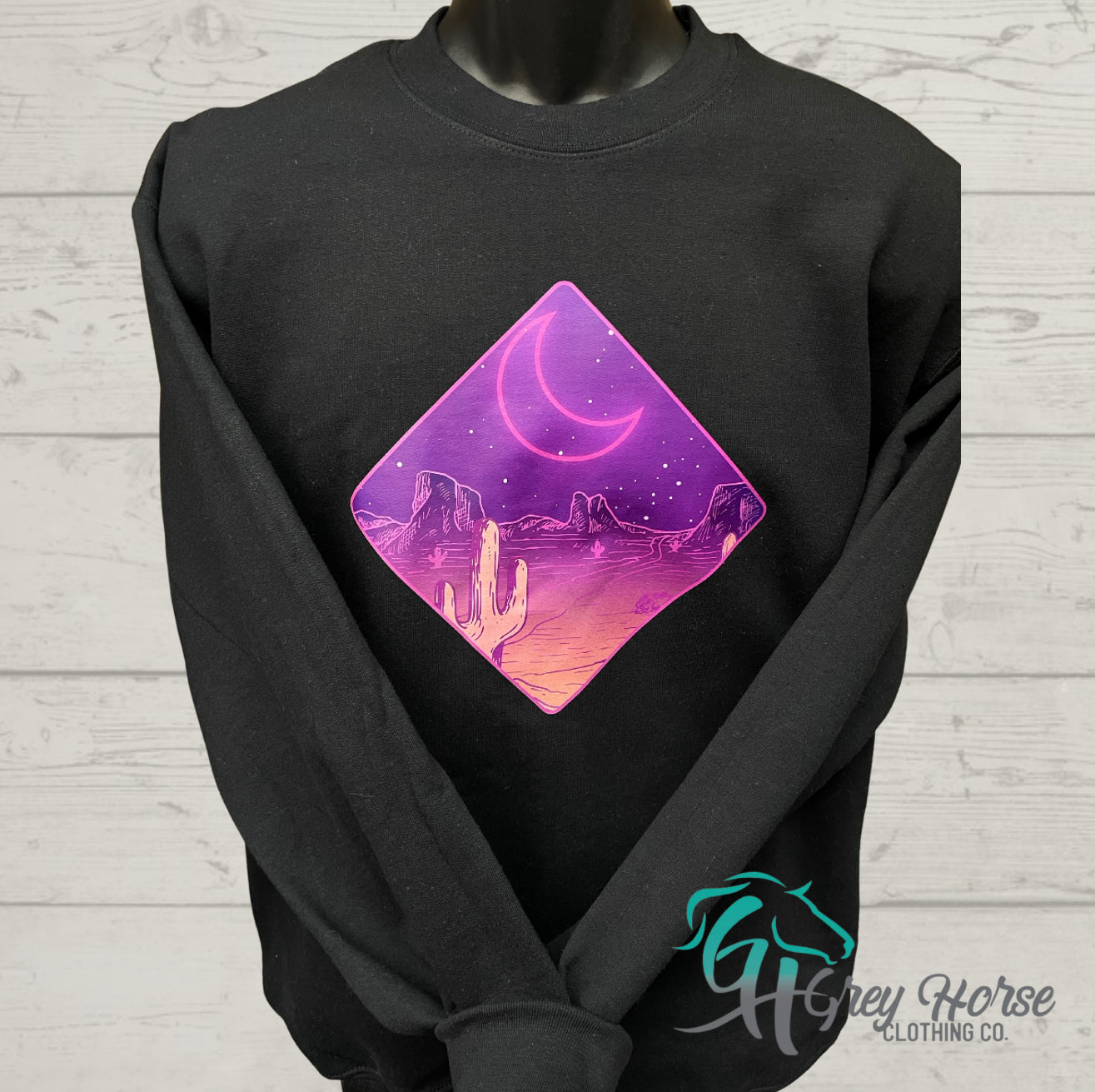 GH Adult Crewneck - Black, Purple Desert