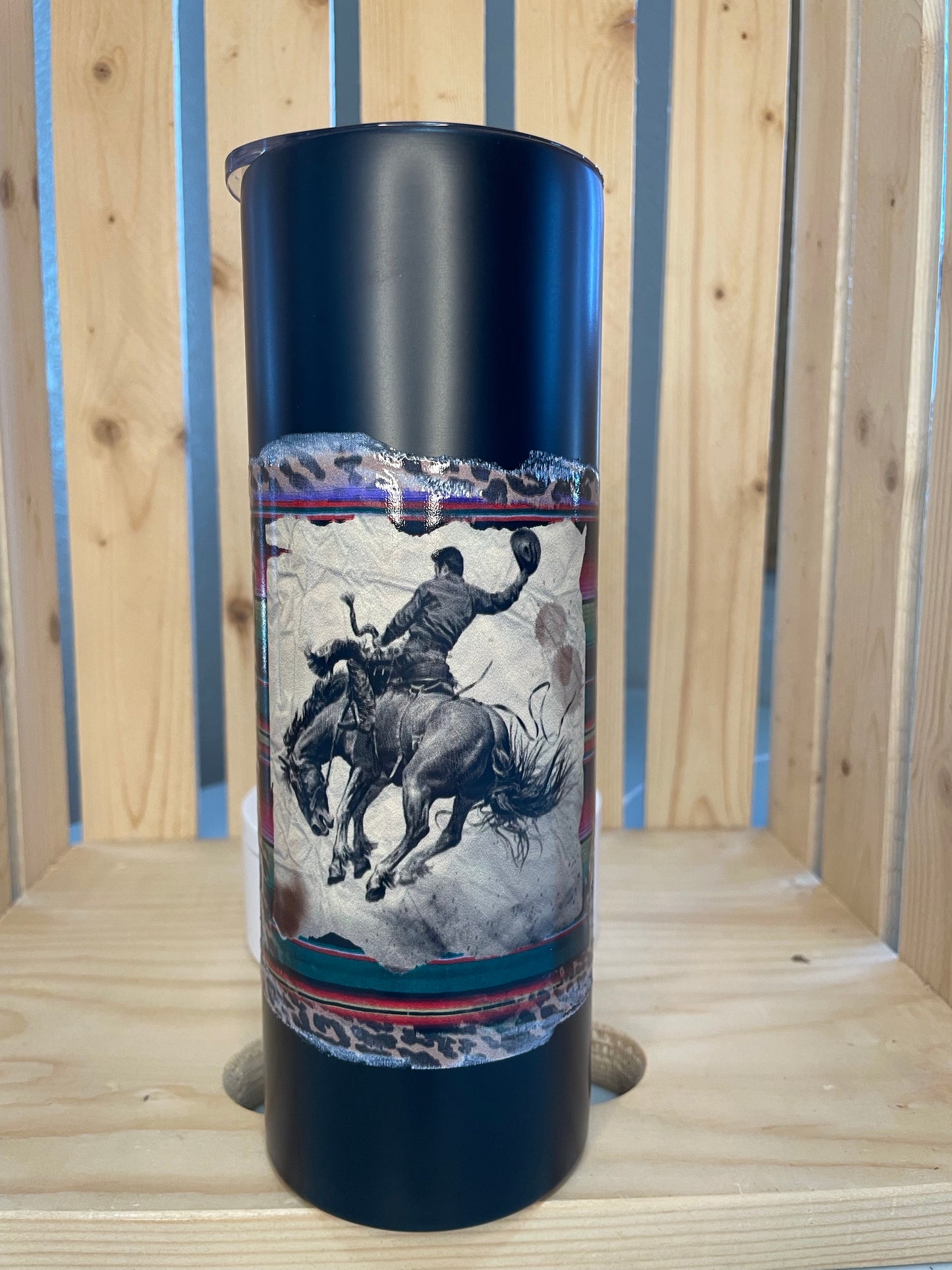 GH 20oz Tumbler - Black - Vintage Bronc