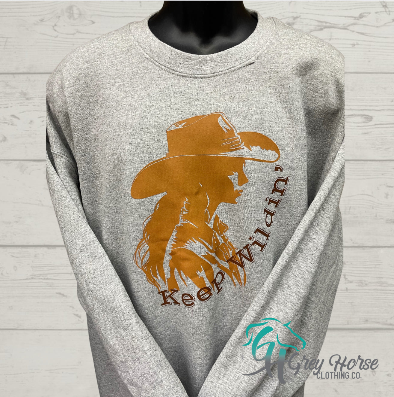 GH Adult Crewneck - Grey, Keep Wildin