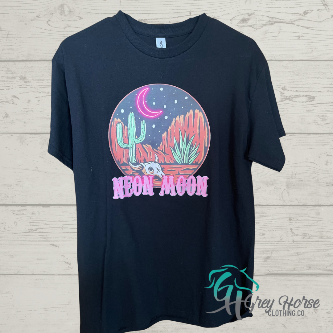 GH Adult Tshirt - M Black, Neon Moon