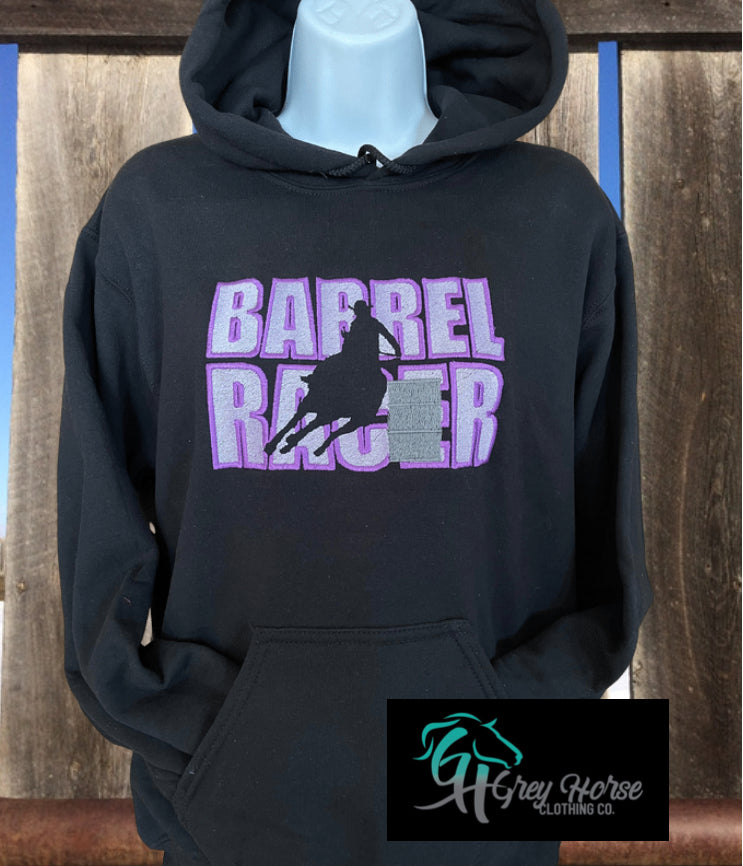 GH Adult Hoodie - Barrel Racer (Black/Purple)