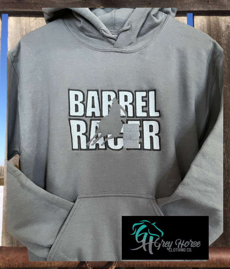 GH Adult Hoodie - Barrel Racer (Grey/Silver)
