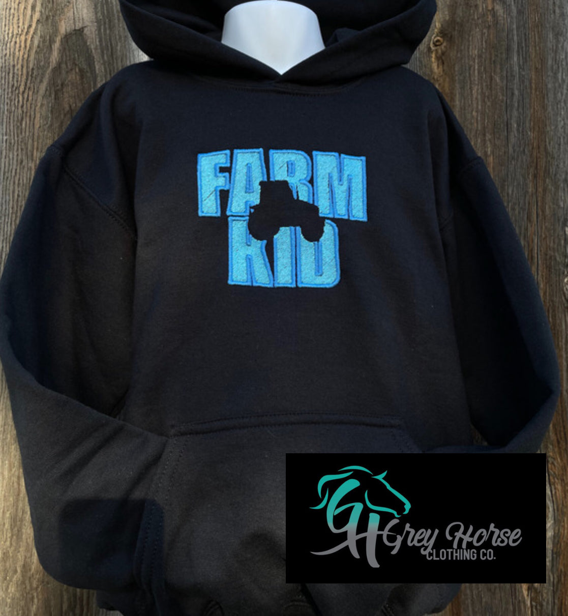 GH Toddler Hoodie - Farm Kid (Blue)