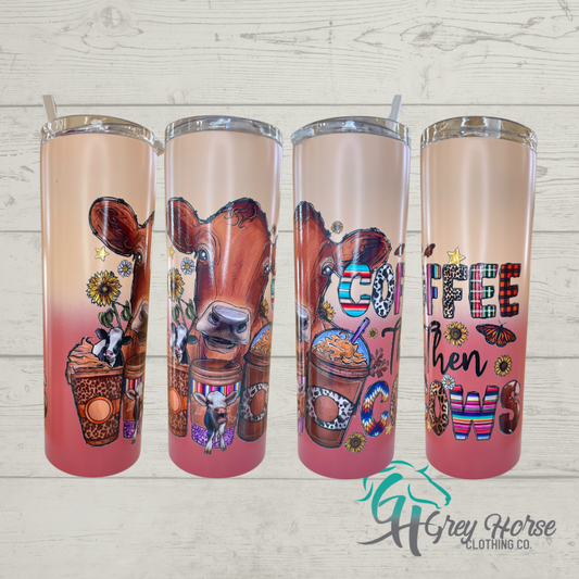 GH 20oz Skinny Tumbler - Ombre Pink - Coffee Then Cows