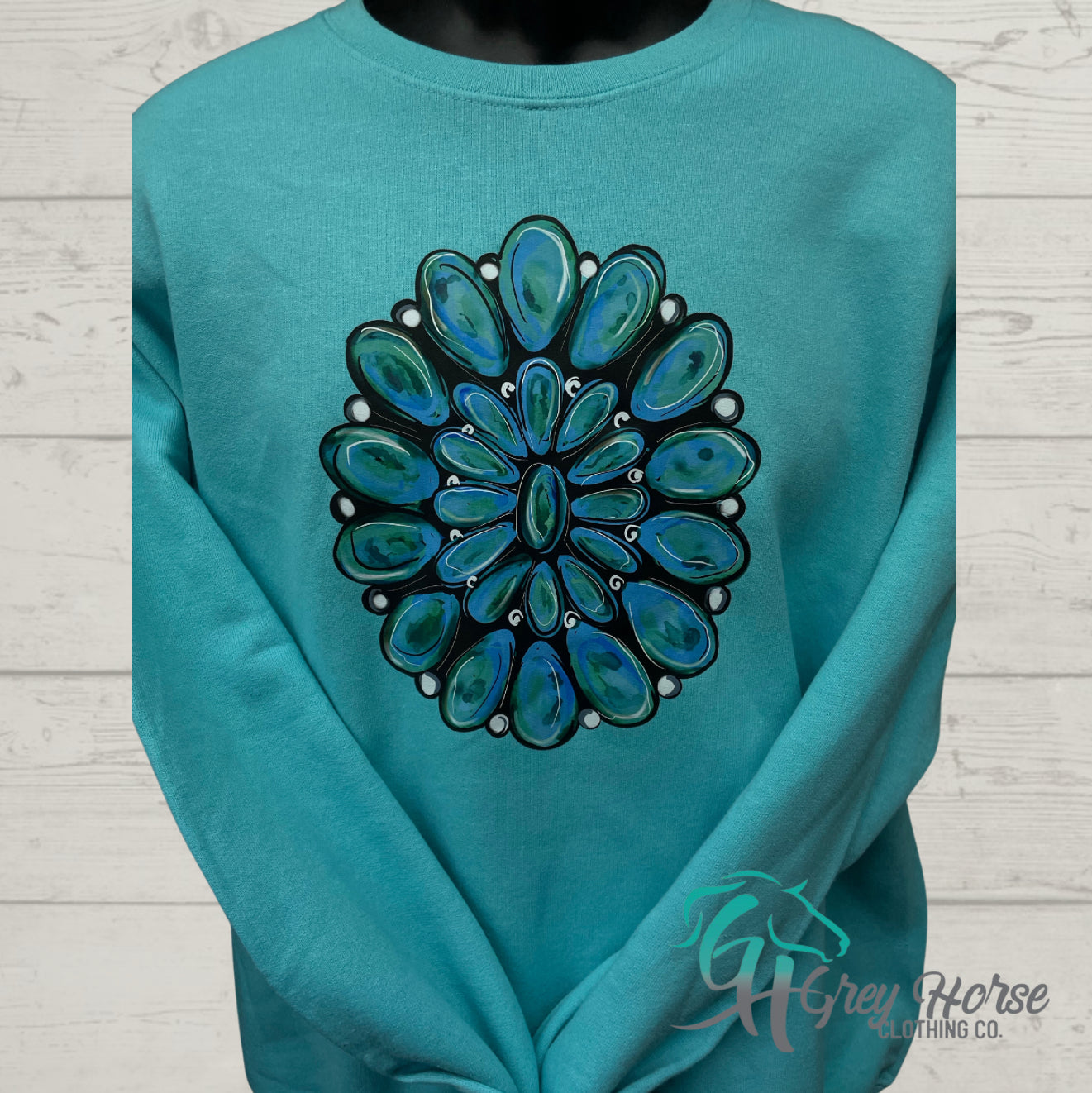 GH Adult Crewneck - Teal, Turquoise