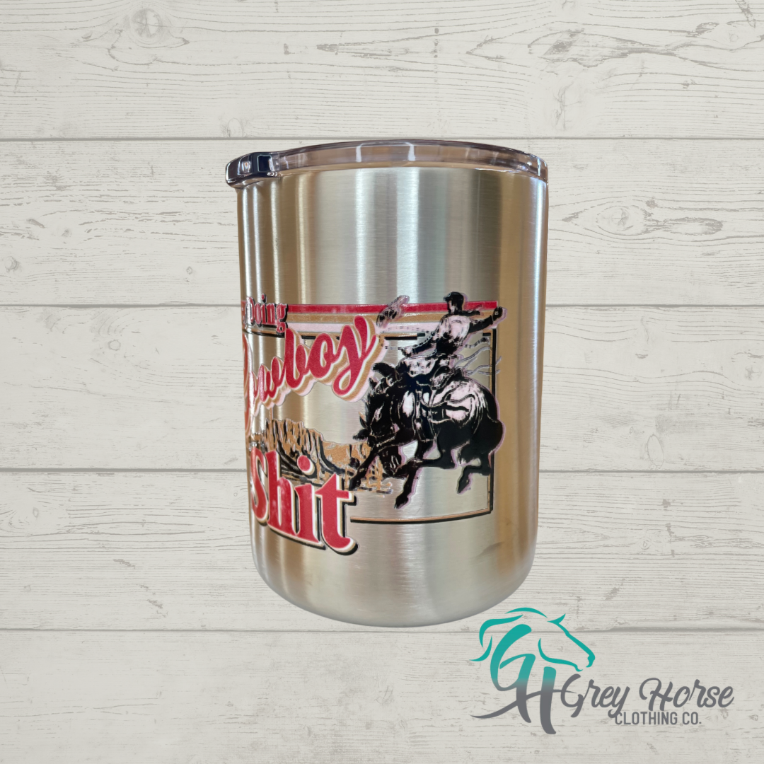 GH 12oz Travel Mug - Stainless Steel - Cowboy Shit