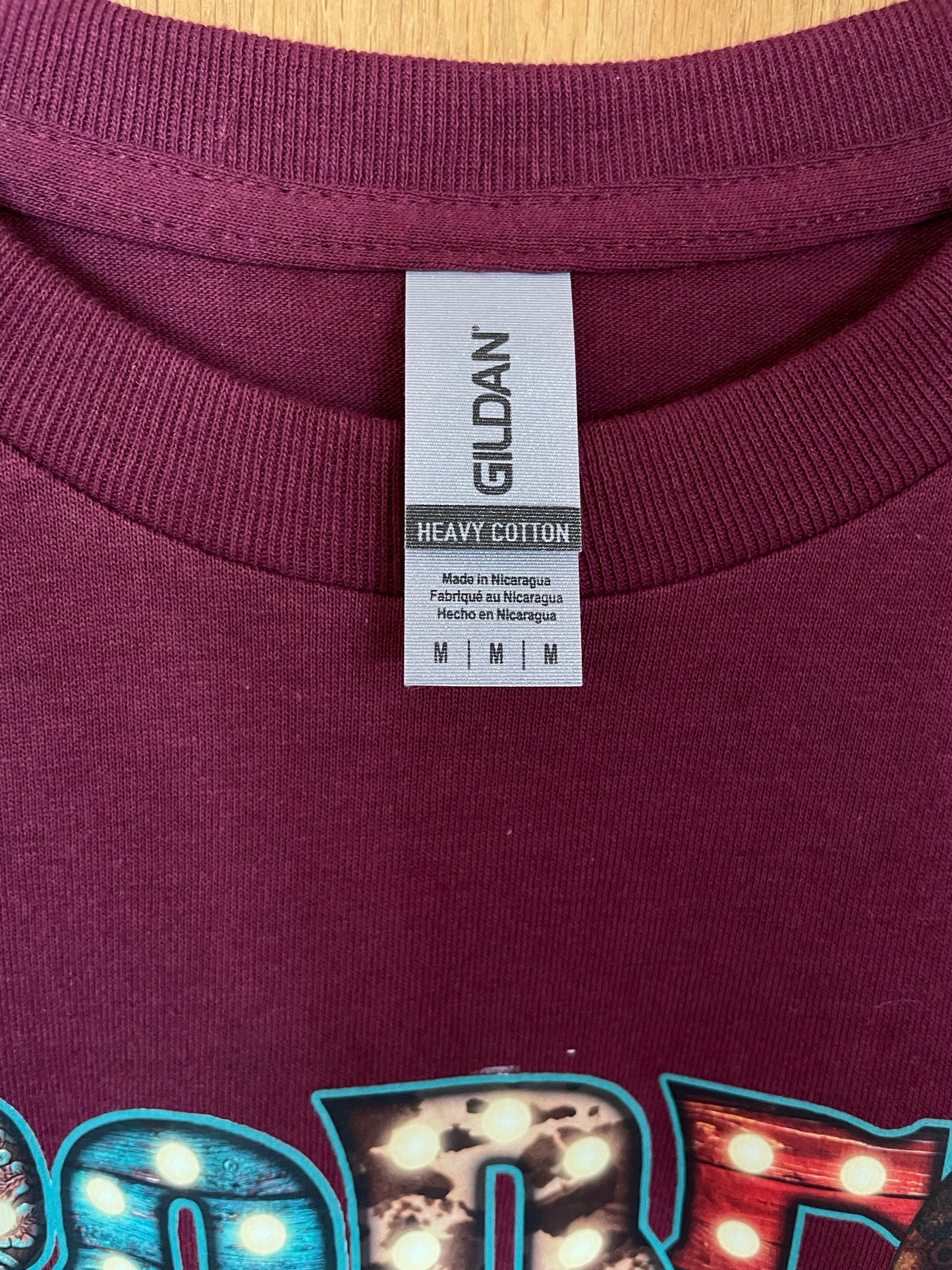 GH Adult Tshirt - M Burgundy, Rodeo Mom Lights