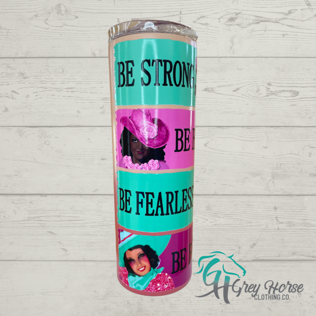 GH 20oz Skinny Tumbler - Ombre Pink - Be Badass