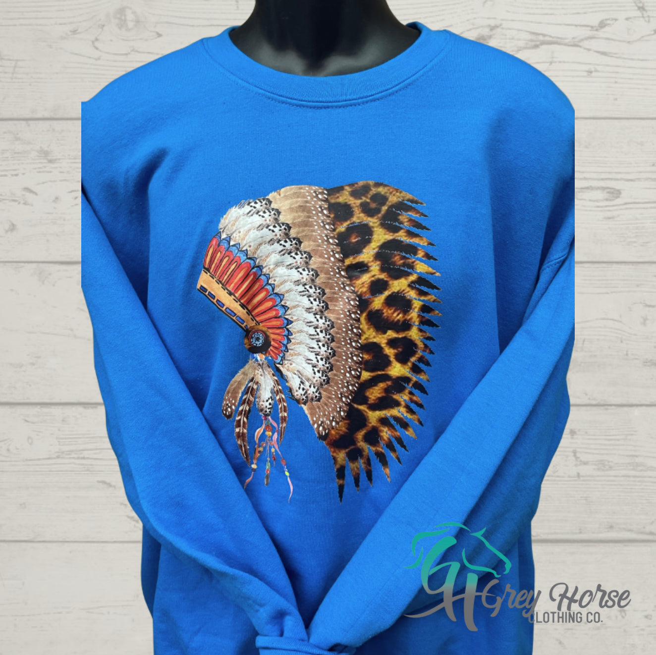 GH Adult Crewneck - L Royal Blue, Headdress