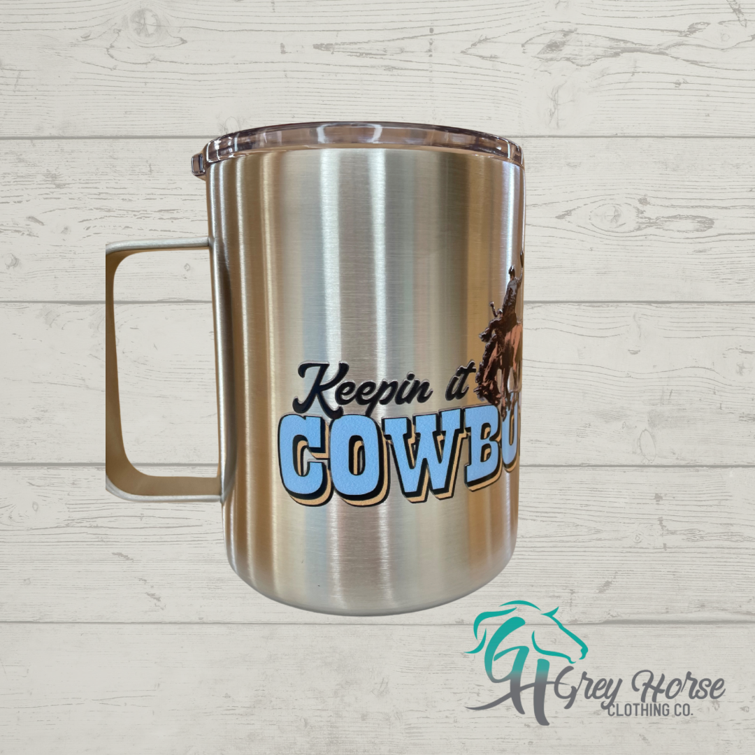 GH 12oz Travel Mug - Stainless Steel - Keepin It Cowboy