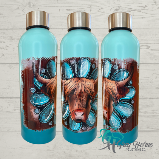 GH 17oz Water Bottle - Blue Teal - Turquoise Highland