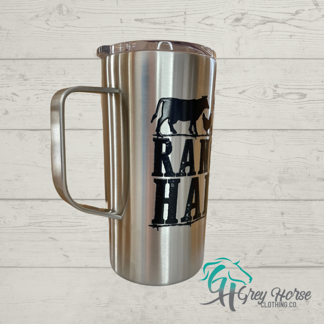 GH 12oz Skinny Handled Tumbler - Stainless Steel - Ranch Hand