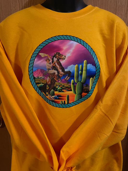 GH Adult Crewneck - XL Harvest Gold, Painted Desert