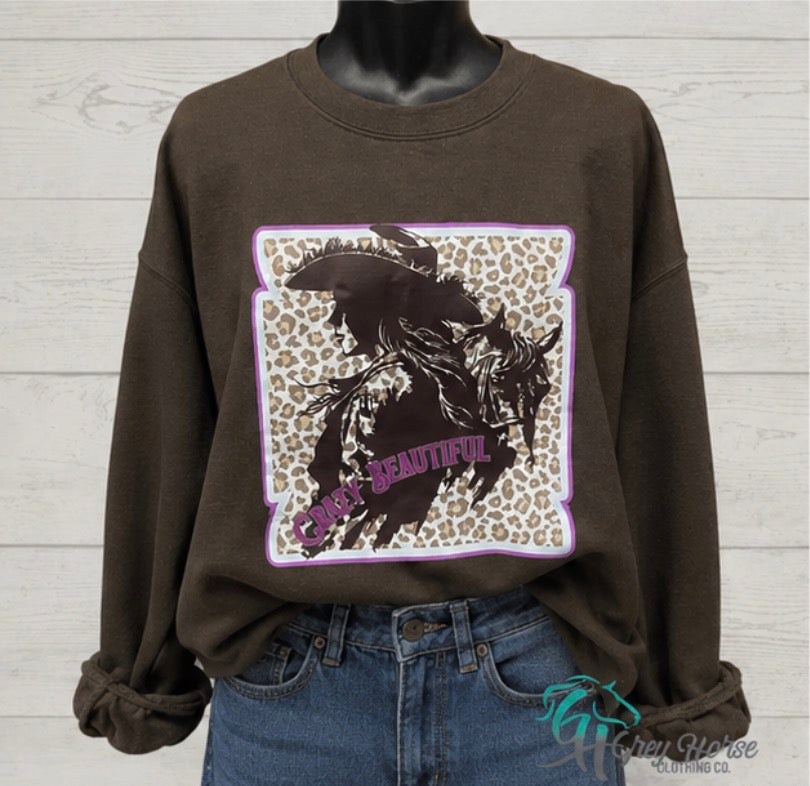GH - Crazy Beautiful Western Crewneck Sweatshirt