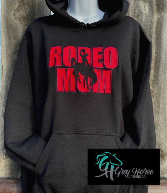 GH Adult Hoodie - Rodeo Mom Bronc (Red)