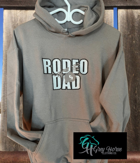 GH Adult Hoodie - Rodeo Dad - Money Bags (Grey/Silver)